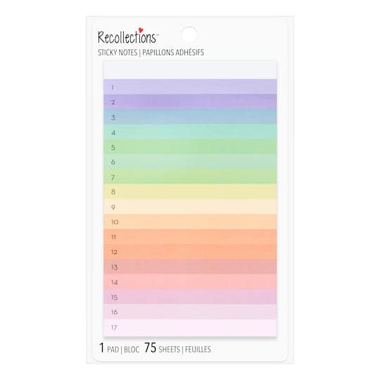 Rainbow Lined Planner Sticky Notes by Recollections™